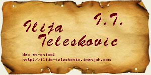 Ilija Telesković vizit kartica